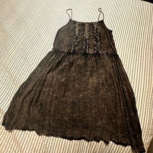 Anthropology Finn & Clover Large Black Acid Wash Dress